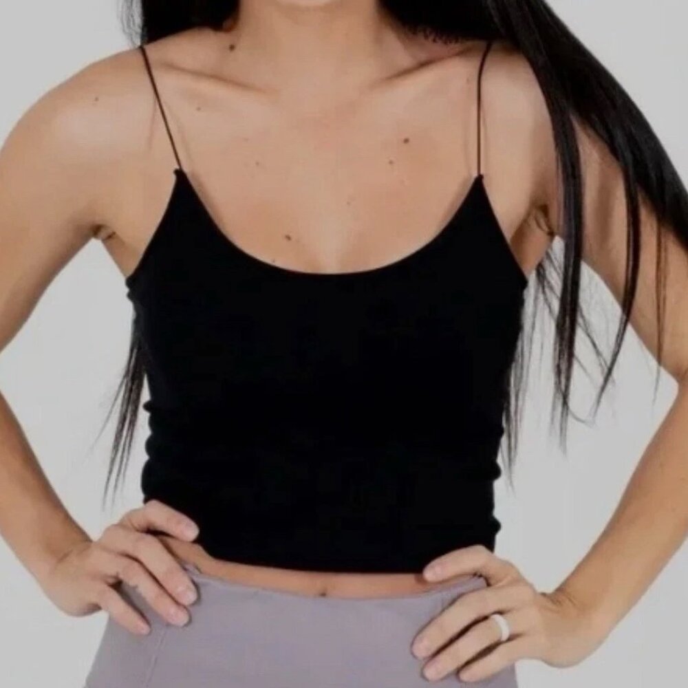 Gaze Brown Strappy Crop‎ Top Size S